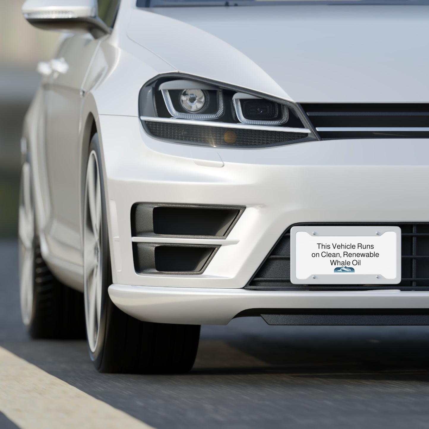 License Plate - Vehicle runs on clean renewable whale oil