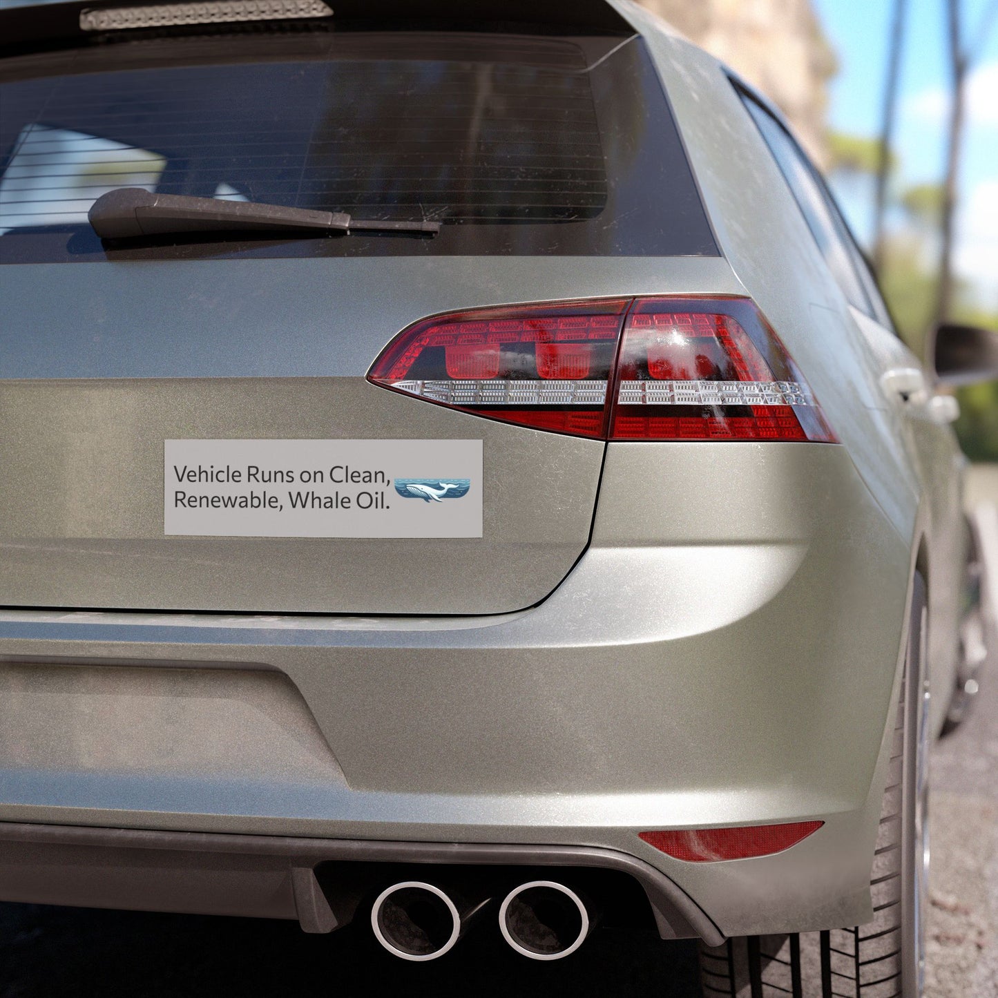 Clean, renewable whale Oil Car Magnet