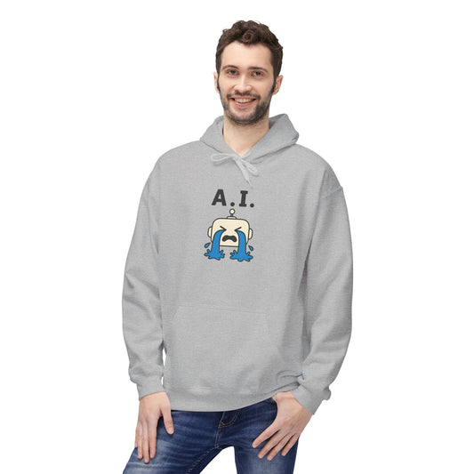 AI Cry Baby Hoodie - Funny Tech Humor Sweatshirt