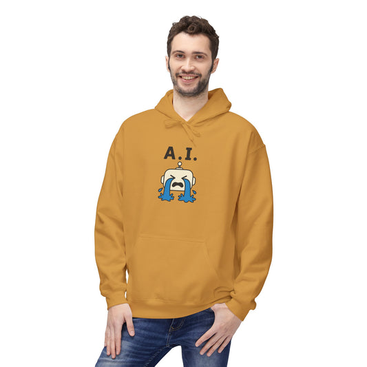 AI Cry Baby Hoodie - Funny Tech Humor Sweatshirt