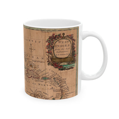 Vintage Caribbean Map Mug (11oz, 15oz)