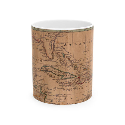 Vintage Caribbean Map Mug (11oz, 15oz)