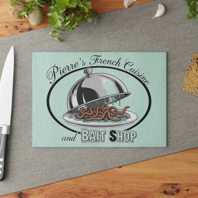 French Gourmet Fun Glass Cutting Board