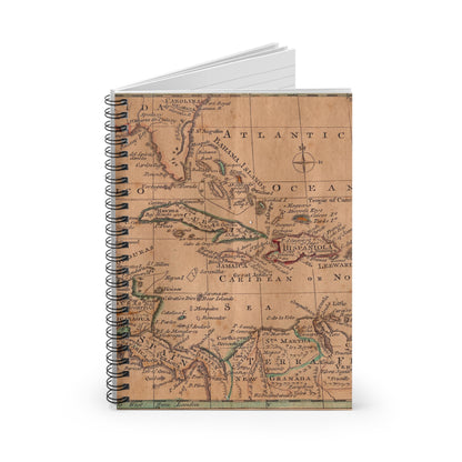 Vintage Caribbean Map Notebook