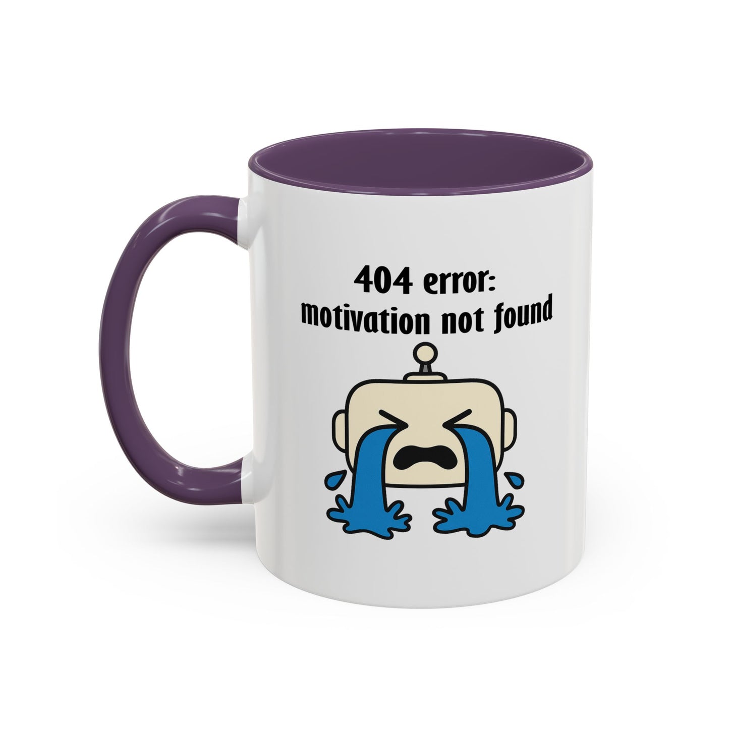 404 Motivation Not Found Mug - Funny Tech Humor Coffee Cup