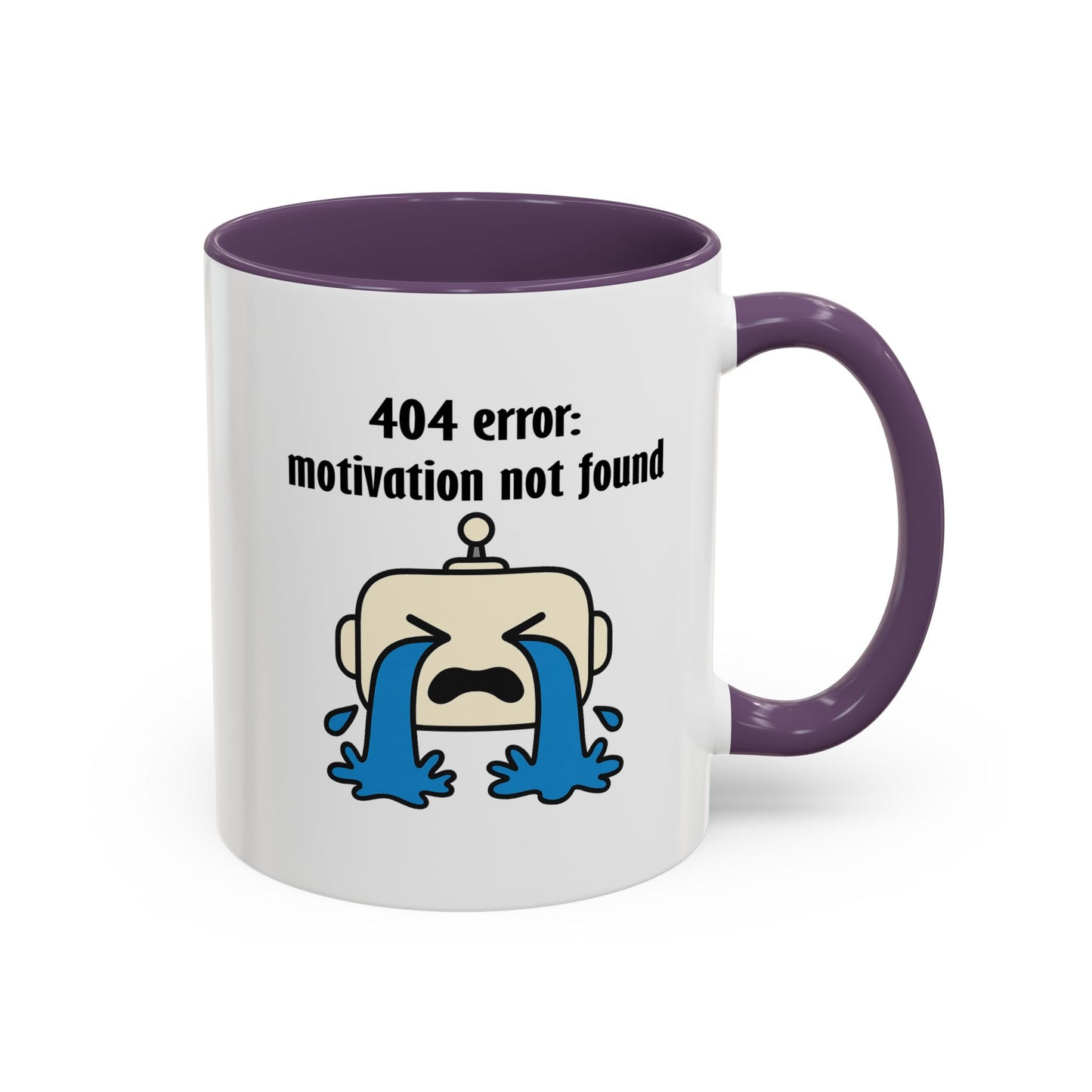 404 Motivation Not Found Mug - Funny Tech Humor Coffee Cup