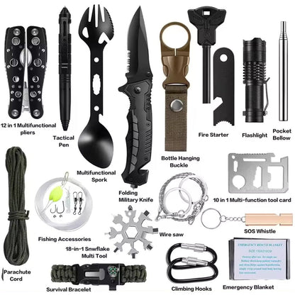 31-in-1 Emergency Survival Kit - Complete Tactical Outdoor Gear Set