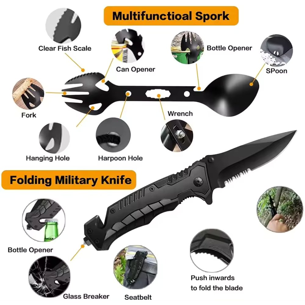 31-in-1 Emergency Survival Kit - Complete Tactical Outdoor Gear Set